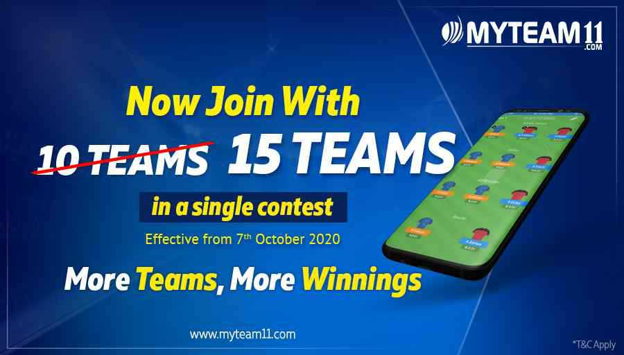 kaka_thefire's tweet photo. New feature! Create 15 teams now! I am ready with my teams. Join me at https://t.co/9V7MvtcQsA to unlock more winnings. #IndiaKiApniFantasyApp #MyTeam11 https://t.co/EjPjM6QIbc