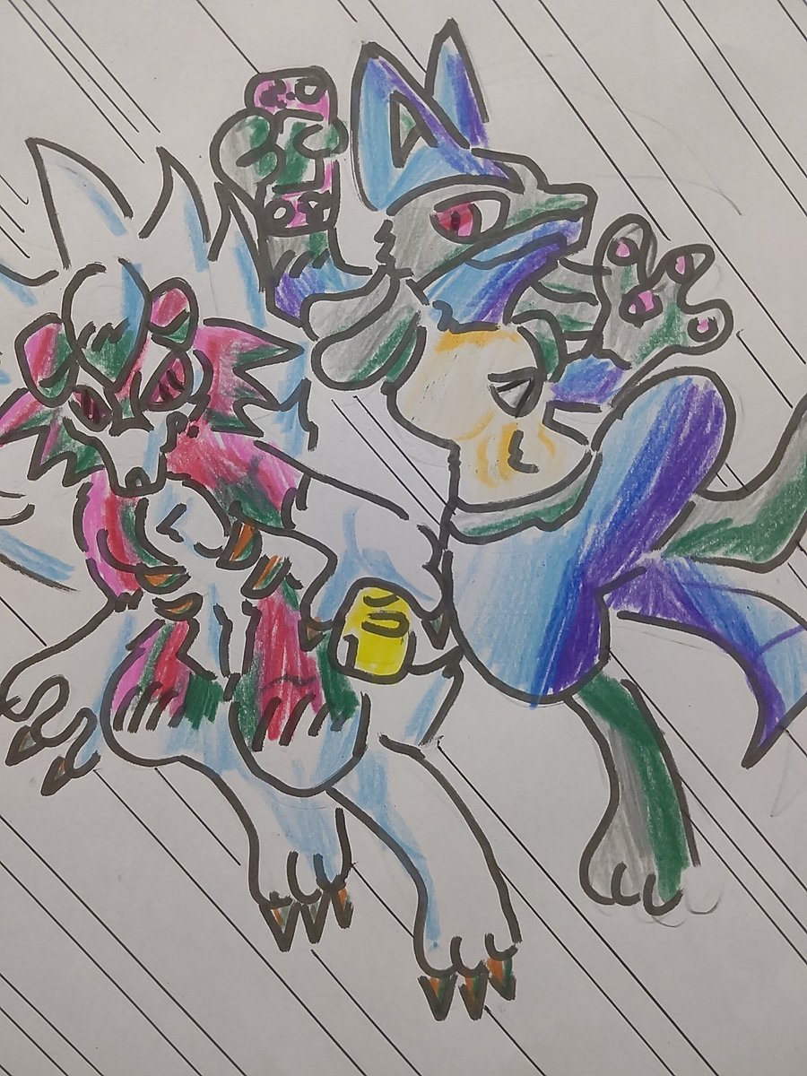 ｍｃｍ ポケモンの作品集 夜ルガルガンさん多め とくに背景ない簡単な絵 暇つぶしに描いた絵 昼間描いた絵だね 今日はたぶんもう描かないので公開した 最近は作品溜まってか公開してる 着色には色鉛筆