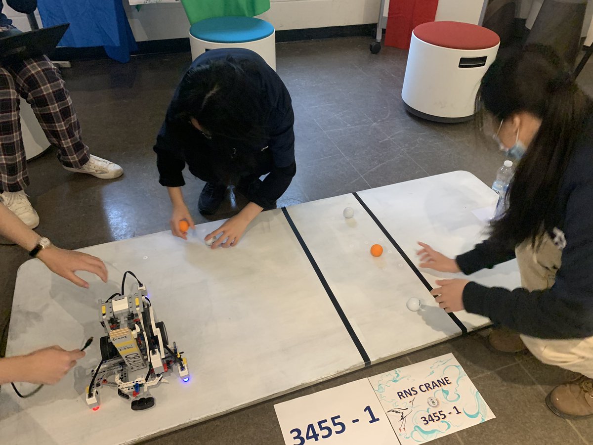 earlet's tweet photo. @RNS1877 senior robotics team is warming up! World Robotics competition starts in 30 minutes! https://t.co/o8rQdk1mT3
