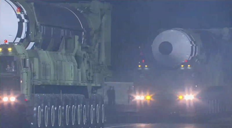 11-axle ICBM: New *massive* system. Largest liquid-fueled missile anywhere.