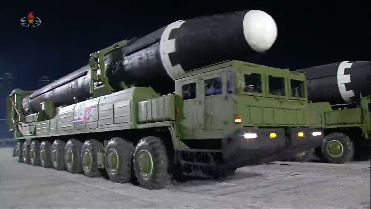 Hwasong-15 ballistic missiles - only four on show today