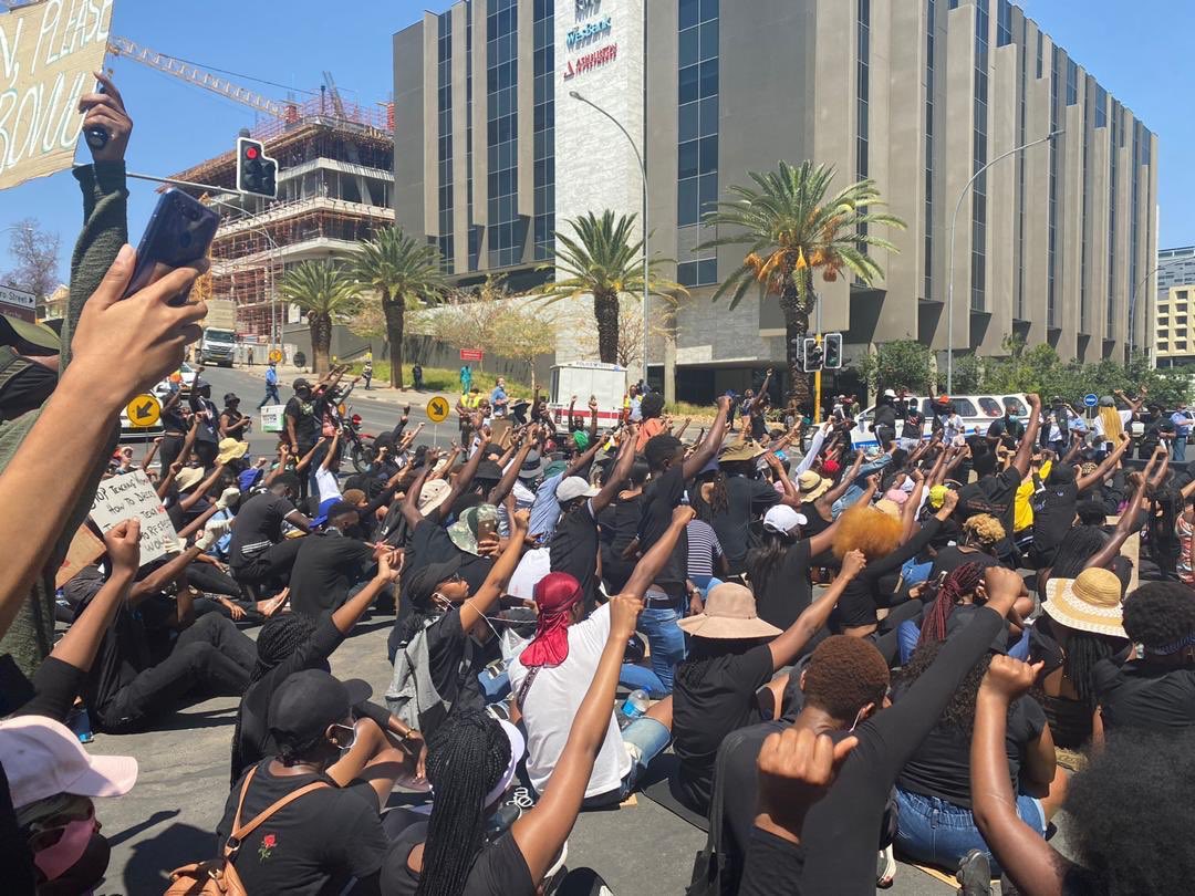 All the way from Nigeria 🇳🇬 I stand with my sisters in Namibia 🇳🇦 #ShutItAllDown May our cries be heard let’s come together can put an end to this menace #ShutItAllDown #EndSARS