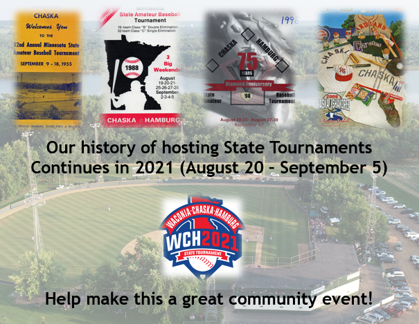 Mark your calendars for some great Town Ball Baseball.  The 98th Annual State Tournament will be in Waconia/Chaska/Hamburg in August/September 2021!!! <a href="/wch2021/">WCH2021</a> @ChanChaskaSport <a href="/RVLbaseball/">RIVER VALLEY LEAGUE ⚾️</a> <a href="/MinnBaseball/">Minnesota Baseball Association</a>