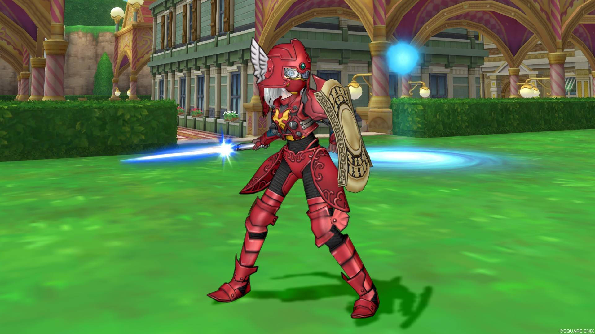 リーガル レディジェネラルセット 赤主体にしてファイヤーエムブレム風のジェネラルをイメージしてみました 今回使った装備品は 頭 古強者のかぶと 体上 凱歌のよろい上 体下 降魔のよろい下 腕 神兵のガントレット 足 騎神のグリーブ 顔