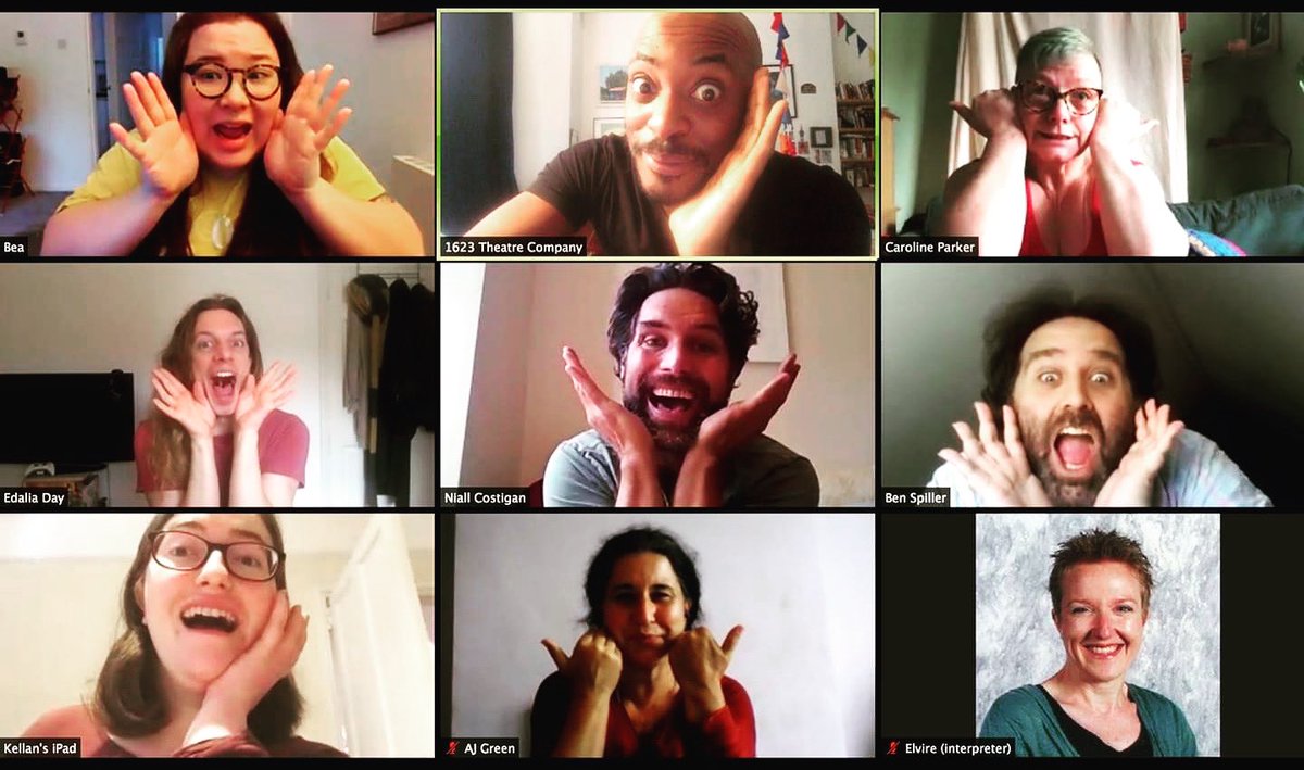 #WhatWeFeel rehearsal screenshot. Series COMING SOON about a peer support group using Shakespeare speeches to unlock conversations around #mentalhealth. Directed by @oliveralvinwilson and produced by <a href="/1623theatre/">1623 theatre company</a> and @dando_productions. @aceagrams. #WorldMentalHealthDay  #Film 🎬