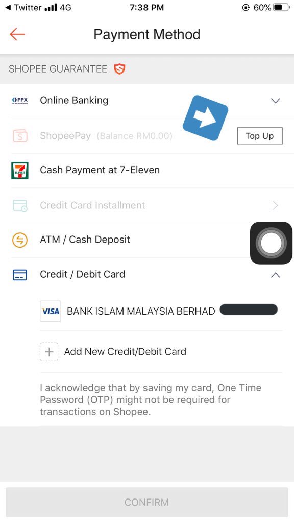 Then topup shopee pay, topup je cecukup ikut harga barang, contoh tadi mask tu 18.99, topup je cecukup