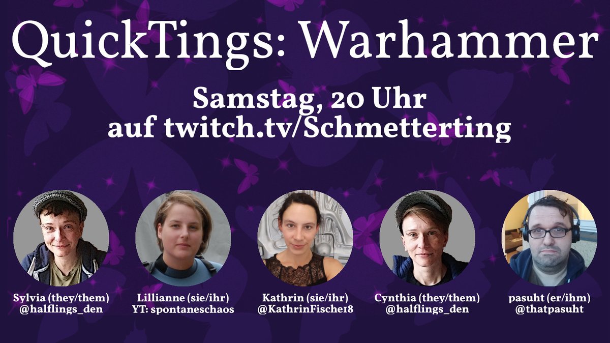 PnPTings's tweet photo. Bei #Quicktings wollen wir Schnellstarter ausprobieren und morgen um 20 Uhr haben wir unsere Premiere mit Warhammer!
#pnpde -p https://t.co/znzSv7wszV