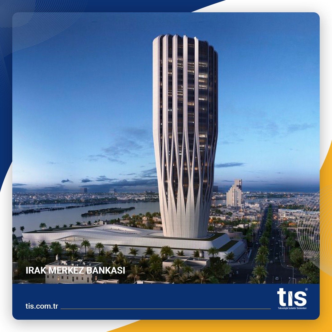 Yurt dışında devam etmekte olan Irak Merkez Bankası projemizin giriş bölümünde yer alan podyum binasının çelik çatılarında yer alan toplam 90 adet pot tipi yapısal mesnetin tasarım, üretim ve montaj hizmetini TİS olarak sürdürmekteyiz.