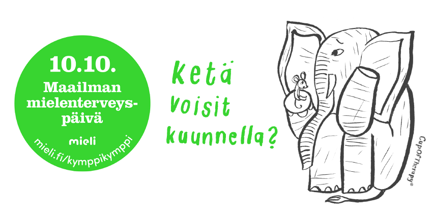 Suvera_oy's tweet photo. Tänään on  #maailmanmielenterveyspäivä. Tämän vuoden teemana @mielenterveys kampanjassa on kuunteleminen, koska se, miten tulemme kohdatuiksi, vaikuttaa merkittävästi.
Ketä sinä voisit kuunnella?
https://t.co/rsu8NbTkZj
#ketävoisitkuunnella #mielenterveys https://t.co/QBz7uyTy1k