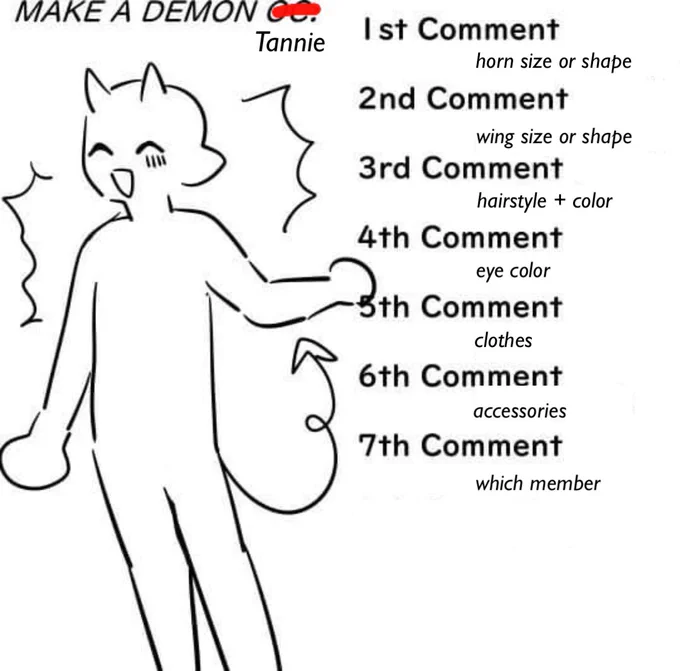 Hello I know the concert starts soon, so let's use our nervous energy to build a demonic Tannie 🤗💕😈 