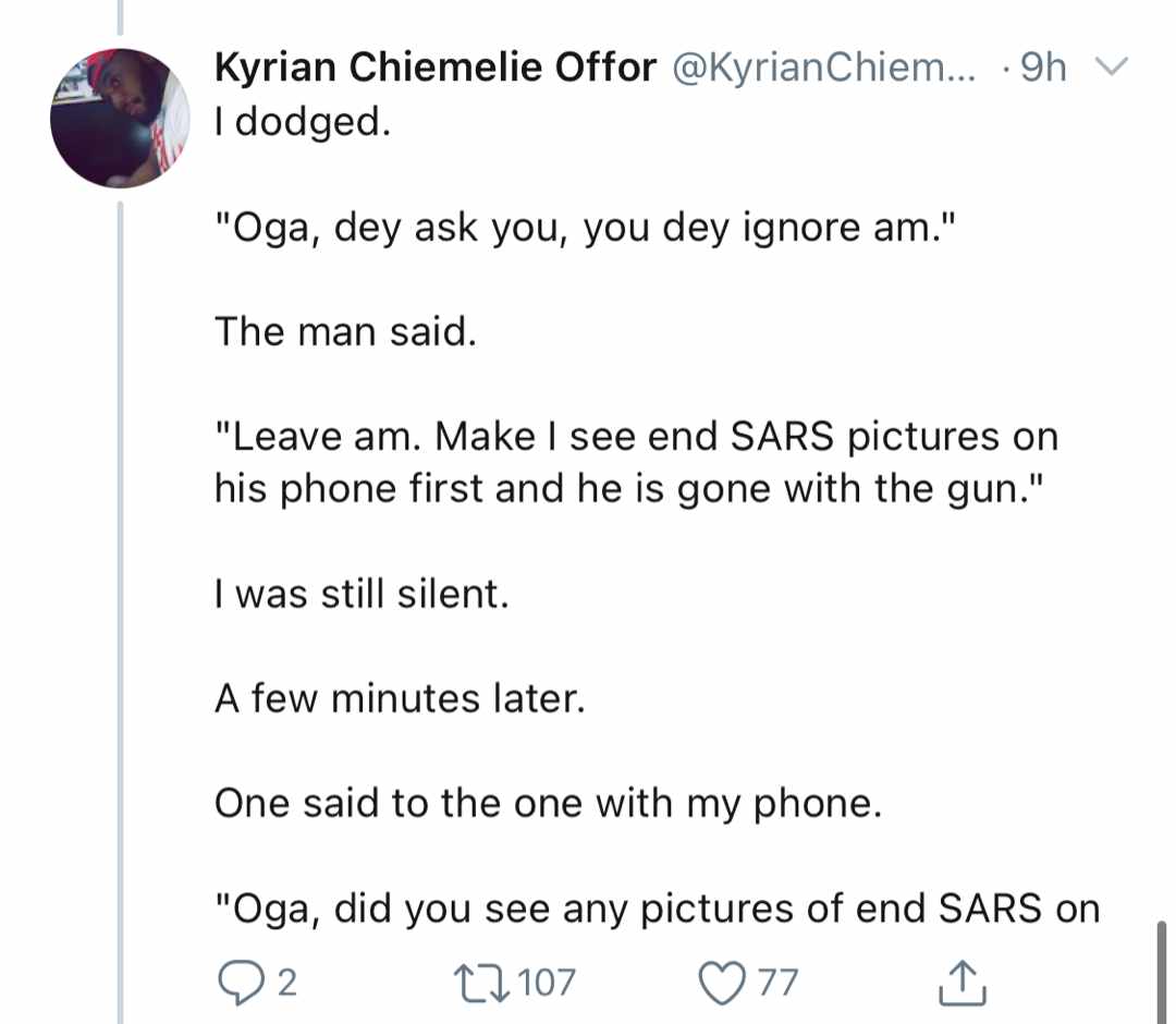 The whole world needs to see what is happening in Nigeria  #EndSARS  #EndPoliceBrutality