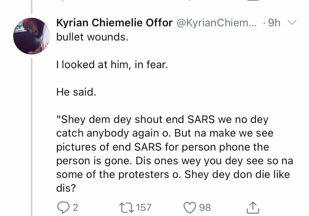 The whole world needs to see what is happening in Nigeria  #EndSARS  #EndPoliceBrutality