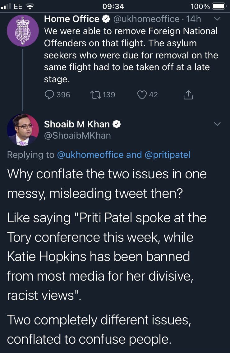 Absolutely loving how the Home Office twitter account is currently getting completely owned by the ‘lefty lawyers’