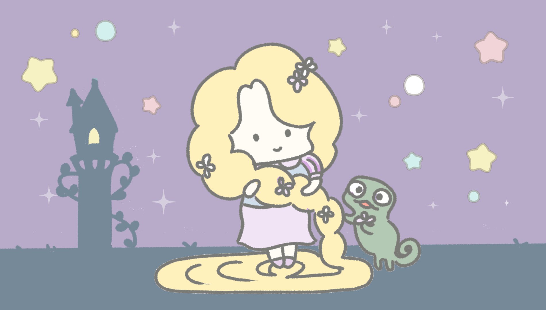 ぽんちゃん ぽっちゃりラプンツェル 塔から抜け出してコンビニにおやつを買いに行く途中 イラスト イラスト好きな人と繋がりたい ゆるいイラスト T Co If7bhdj58w Twitter