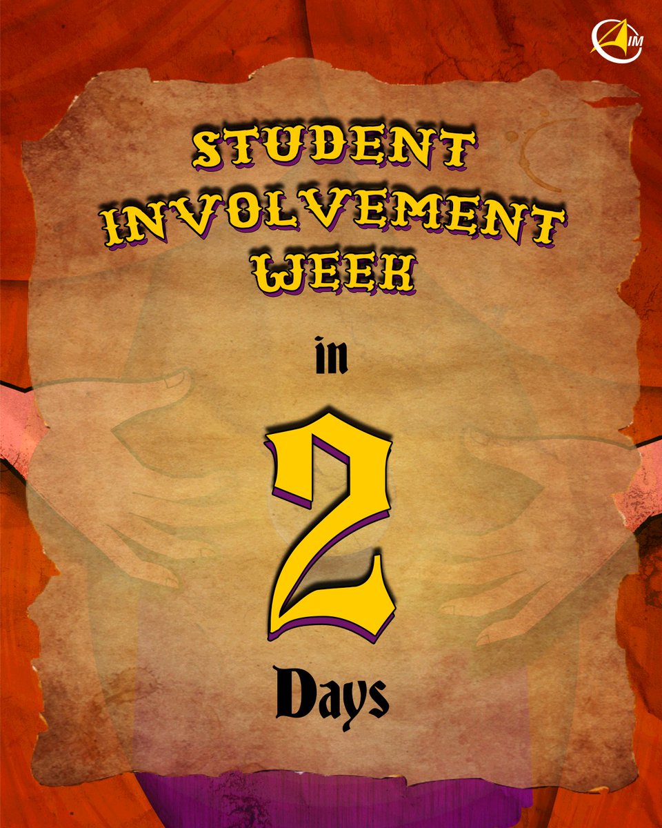 AIMBenilde's tweet photo. Only 2 more days until Student Involvement Week! ✨

The Association of Information Management encourages you to join and follow along online. We can’t wait to see you on October 12 - 17, 2020. 

#JoinAIM💛
#AIMHigh
#AIMBenilde https://t.co/KhUMYROCyV