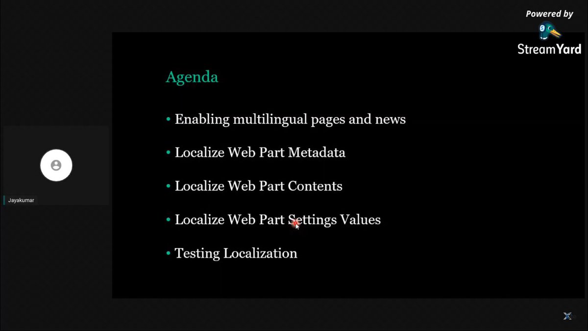 XMonkeys360's tweet image. @jayakumrB has started his session on &quot;𝐄𝐧𝐚𝐛𝐥𝐢𝐧𝐠 𝐌𝐮𝐥𝐭𝐢𝐋𝐢𝐧𝐠𝐮𝐚𝐥 𝐢𝐧 𝐒𝐏𝐅𝐱 𝐖𝐞𝐛𝐏𝐚𝐫𝐭𝐬 𝐚𝐧𝐝 𝐂𝐨𝐦𝐦𝐮𝐧𝐢𝐜𝐚𝐭𝐢𝐨𝐧 𝐒𝐢𝐭𝐞𝐬&quot;

YouTube Live: bit.ly/chytm365

#MS365DevBootcamp #MS365DevBootcampChennai  #NeverStopLearning #XMonkeys360