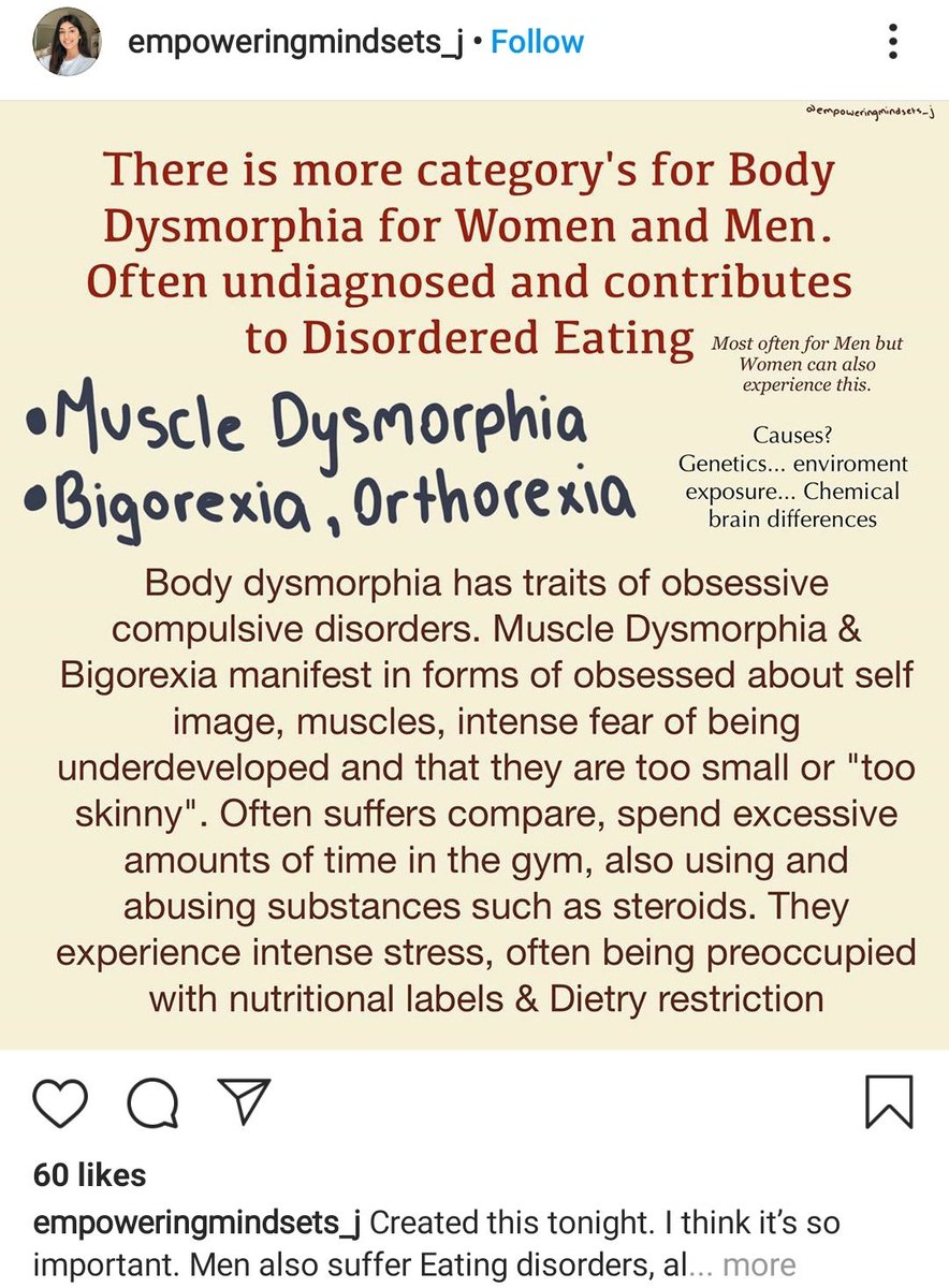Rambler2810's tweet photo. I've read online that: Muscle Dysmorphia is “perhaps the most serious problem facing gay men aside from HIV/AIDS"

Yet, I struggle to find resources specific to our community online. Let's make this something we can talk about openly and discuss. Let's talk about BDD https://t.co/J2ppyFag0n