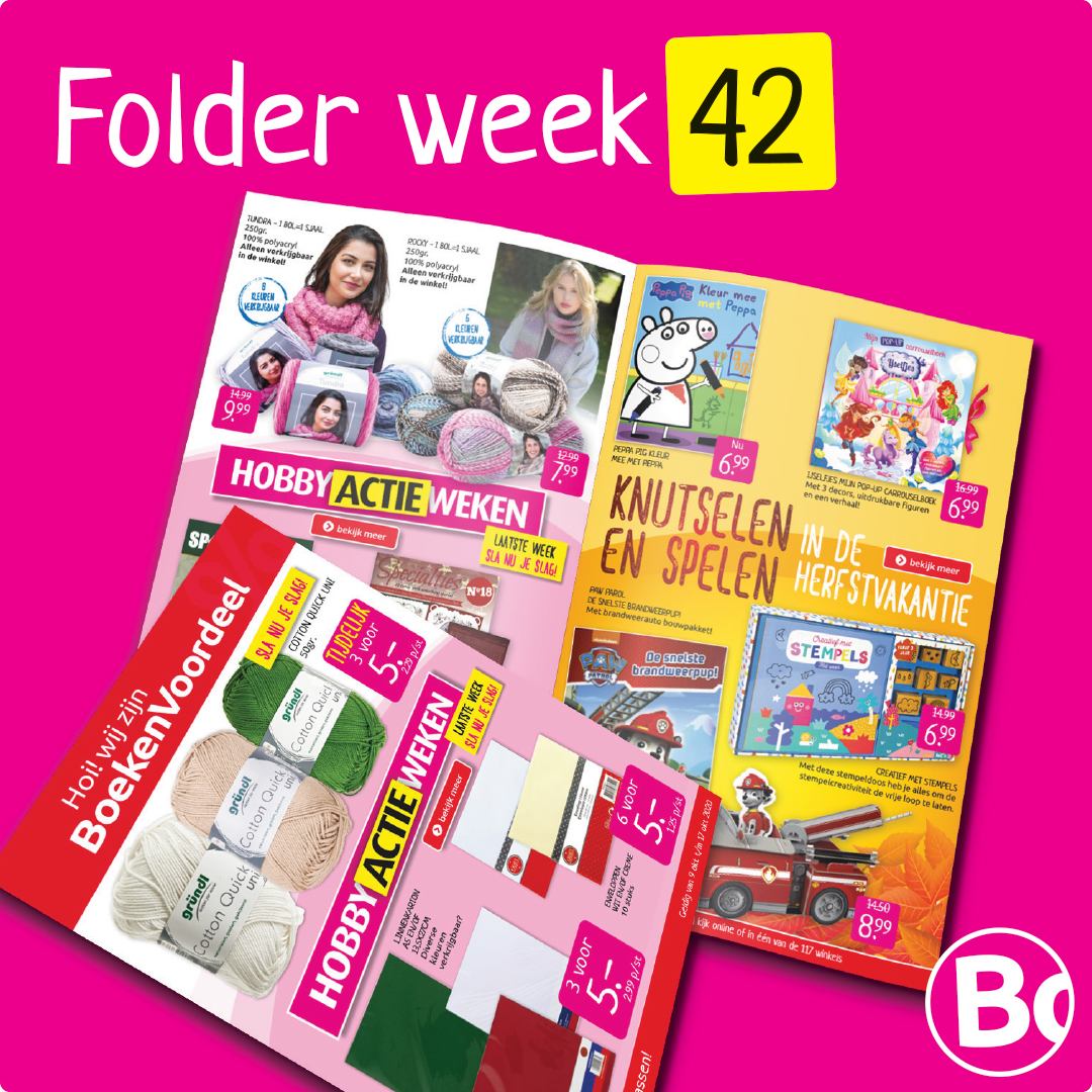 Bekijk de folder van week 42 op onze website. Deze week: Het beste van de Hobby Actie Weken. Nieuwe Hobby serie, Kids DVD’s 1+1 gratis, BBC boxen actie tot 50% goedkoper! En nog veel meer vermaak voor tijdens de herfstvakantie. Bekijk hem hier:  ow.ly/A6Bb50BOmvM