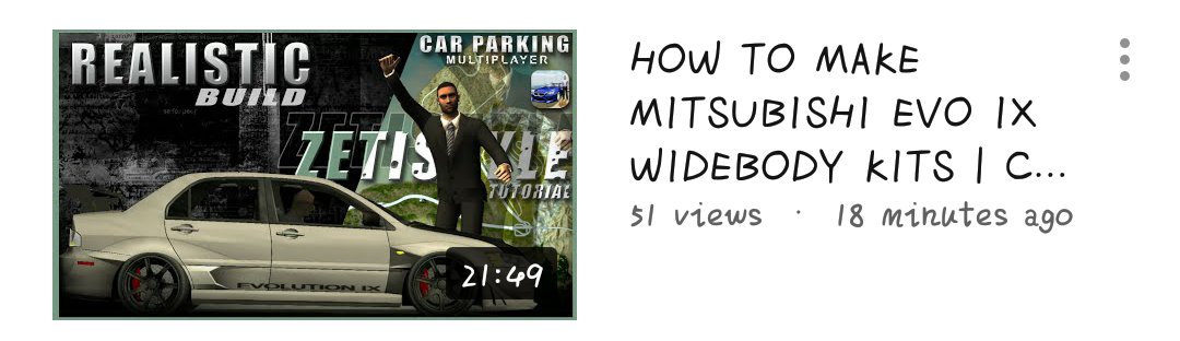 Car Parking Multiplayer ๐ | zeti
โข own widebody kits design โข
#CarParkingMultiplayer #CPM #Gaming #Gameplay #Game #Openhood #Livery #Widebody #LibertyWalk #Tutorial #RustyDecals #YouTuber #YoutubeGaming #zeti #MitsubishiEvoIX https://t.co/npkYDTYgUg