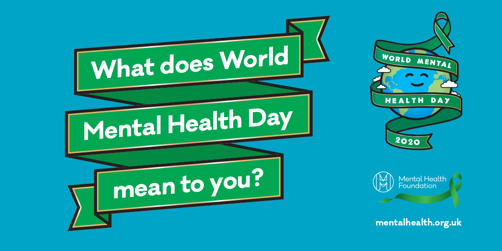 Mental Health Foundation (@mentalhealth) on Twitter photo 🌎What does #WorldMentalHealthDay mean to you❓
💚Here <a href="/mentalhealth/">Mental Health Foundation</a> it is an opportunity to:
📢Fight for good mental health for all
📢Raise awareness to help people understand, protect & sustain their mental health
📢Say we that care and that you and your mental health matter! 🌎What does #WorldMentalHealthDay mean to you❓
💚Here <a href="/mentalhealth/">Mental Health Foundation</a> it is an opportunity to:
📢Fight for good mental health for all
📢Raise awareness to help people understand, protect & sustain their mental health
📢Say we that care and that you and your mental health matter!