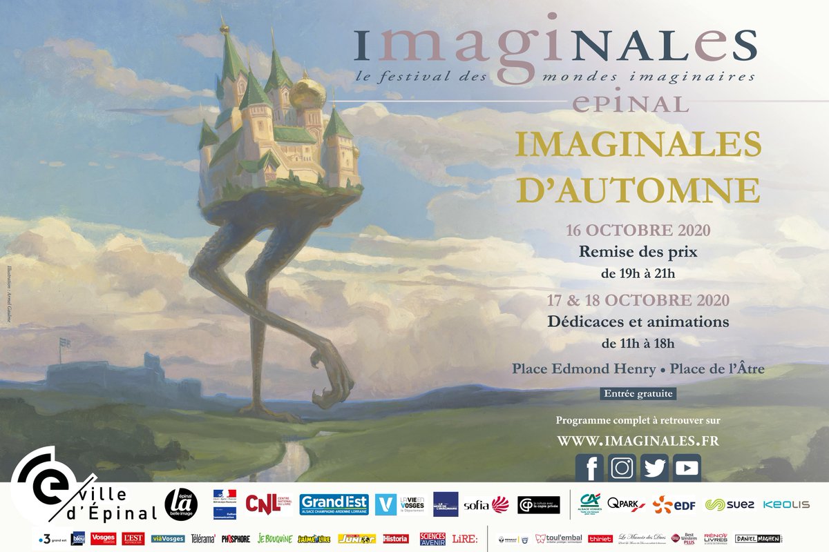 Les Imaginales (@imaginales) on Twitter photo • IMAGINALES D'AUTOMNE •
Voici l'affiche officielle des Imaginales d'Automne ! Vous pourrez vous la procurer à la boutique du festival dès le week-end prochain.
🔍 Programme complet : imaginales.fr/imaginales-dau…
😷 Masque obligatoire
💰 Entrée gratuite
🖼 <a href="/armelgaulme/">Armel Gaulme</a> • IMAGINALES D'AUTOMNE •
Voici l'affiche officielle des Imaginales d'Automne ! Vous pourrez vous la procurer à la boutique du festival dès le week-end prochain.
🔍 Programme complet : imaginales.fr/imaginales-dau…
😷 Masque obligatoire
💰 Entrée gratuite
🖼 <a href="/armelgaulme/">Armel Gaulme</a>