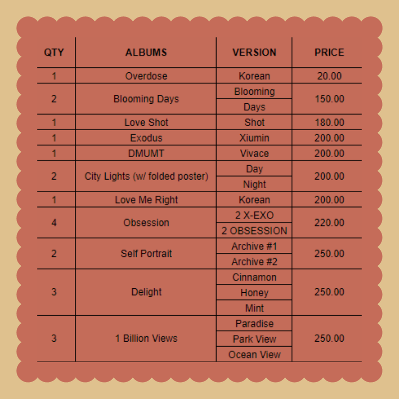 MerchanGalsPH's tweet photo. LFB | HELP RT 

#GalsPreOrder: [BATCH 1] EXO UNSEALED ALBUMS (PB+CD only)

💵 20php - 250php all in + LSF
📅 DOO: until slots are taken
       DOP: October 25, 2020 
📍ETA:  late november to early december
🎁 with freebies from us

Order Form: https://t.co/HNdxG8xOJw https://t.co/hzunEivhBV