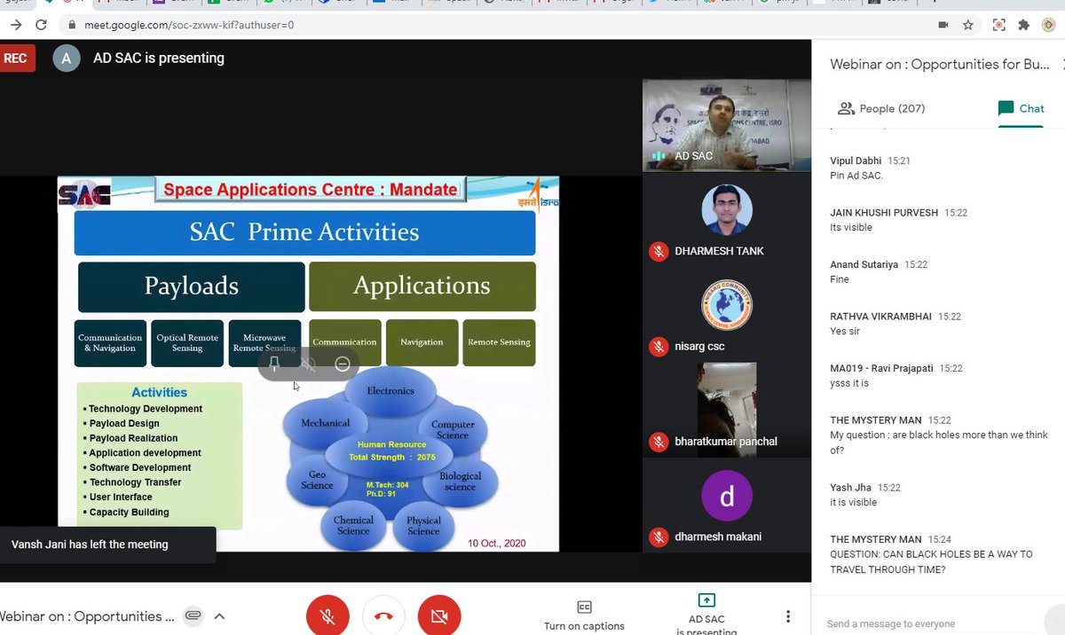 InfoGujcost's tweet image. Students are future scientist and technocrats, during #WorldSpaceWeek2020  Shri Nilesh Desai, Asso. Director, SAC-ISRO is addressing students to make them aware about #Satellite Research and Internship programme.  #SatelliteImprovesLife @hareets
