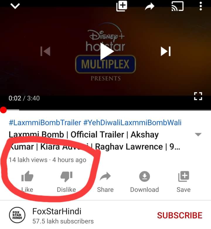 BoseSilpi's tweet photo. @akshaykumar Likes and Dislikes off🤔?
Darr gya Khiladi 😂😂..Darna bhi chahiye..
Ekbar Like Dislike on kardo... Views bhul jaoge😁😁😂😂 https://t.co/Z2O9vTLPng