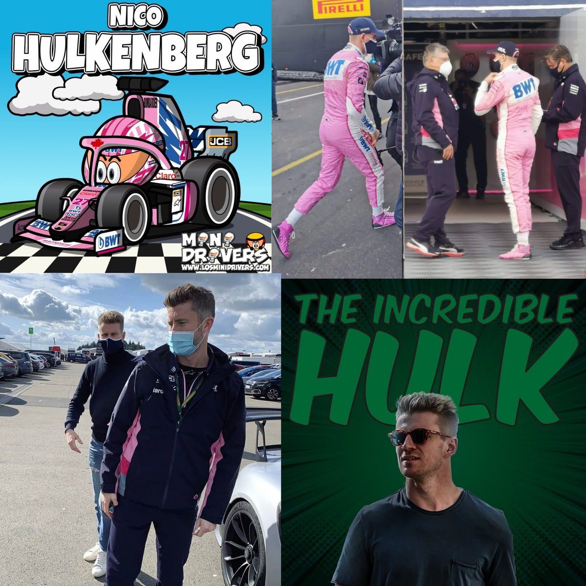 galerika27's tweet photo. Nico come back to the F1 again in Nürburgring, because of the @RacingPointF1 driver @lance_stroll is feeling ill!
Good luck @HulkHulkenberg 🍀🤞💚
Get well for Lance! Go on guys!
#Hulkenback #NH27 #NicoHülkenberg #Nürburgring #F1 #EifelGP #Germany #Nicoisback #Proudofhim https://t.co/vq35m7CXVJ