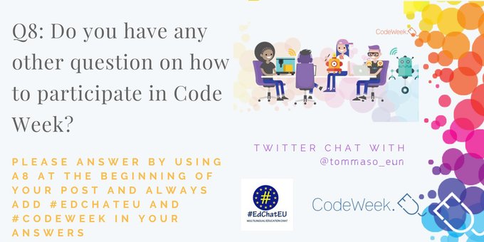 isabelbp's tweet image. A8: Recorda que sempre podes preguntarnos ao equipo de Galician Leading Teachers: @cfdezmunin @Bcodesal e mais eu @isabelbp
Sempre estaremos dispostas a axudarche.
#EdChatEU #CodeWeek2020 #galiciancode @CAFIgalicia
