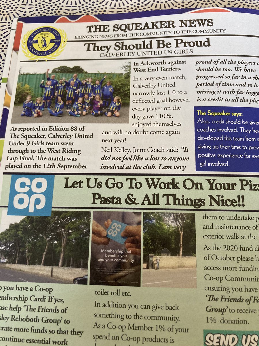 CalverleyUnited's tweet photo. Great article about our u9 girls and quote from @NeilKelley epitomises #weonlydopositive #girlsfootball #grassroots https://t.co/0pny0SluO4