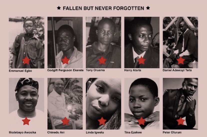 is_salsu's tweet photo. I’m sorry, I’m crying. Watching the youths do this is making me cry. I’m sorry 😭 God bless Nigerian Youths #EndSARS #EndSarsNow #EndPoliceBrutality #EndSarsProtests 

WE DO THIS FOR OUR BROTHERS AND SISTERS THAT WE LOST TO POLICE BRUTALITY. MAY THEIR SOUL RIP! https://t.co/AzfEvlPr2W