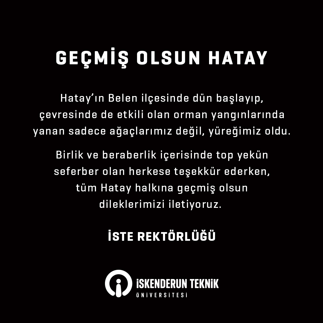 GEÇMİŞ OLSUN HATAY