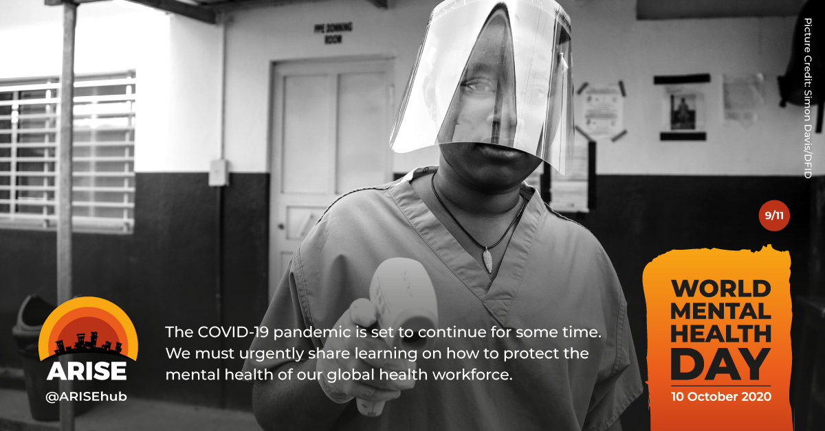 9/11 The  #COVID__19 pandemic is set to continue for some time. We must urgently share learning on how to protect the  #mentalhealth   of our global health workforce.Read full report on  @globalhealthbmj -  https://bit.ly/3lwkAq1   #WorldMentalHealthDay  