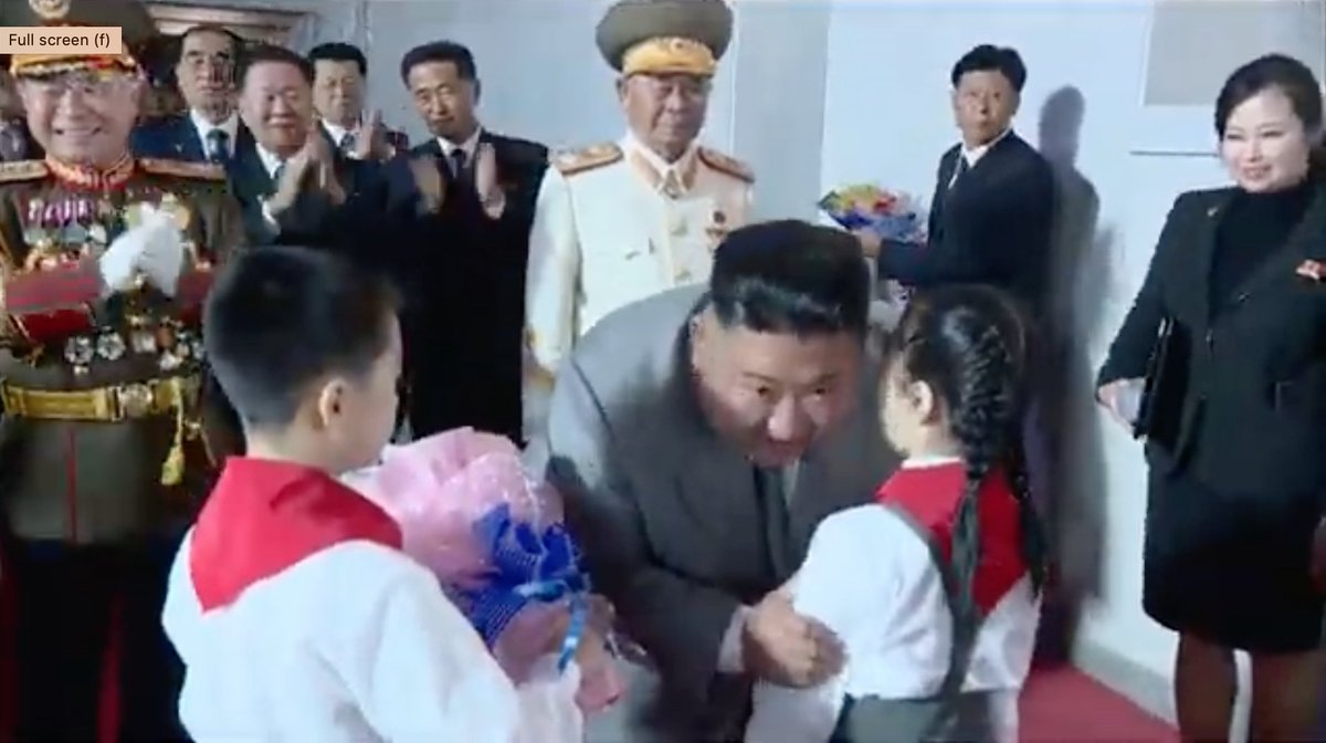 Kim Jong Un enters to fireworks: