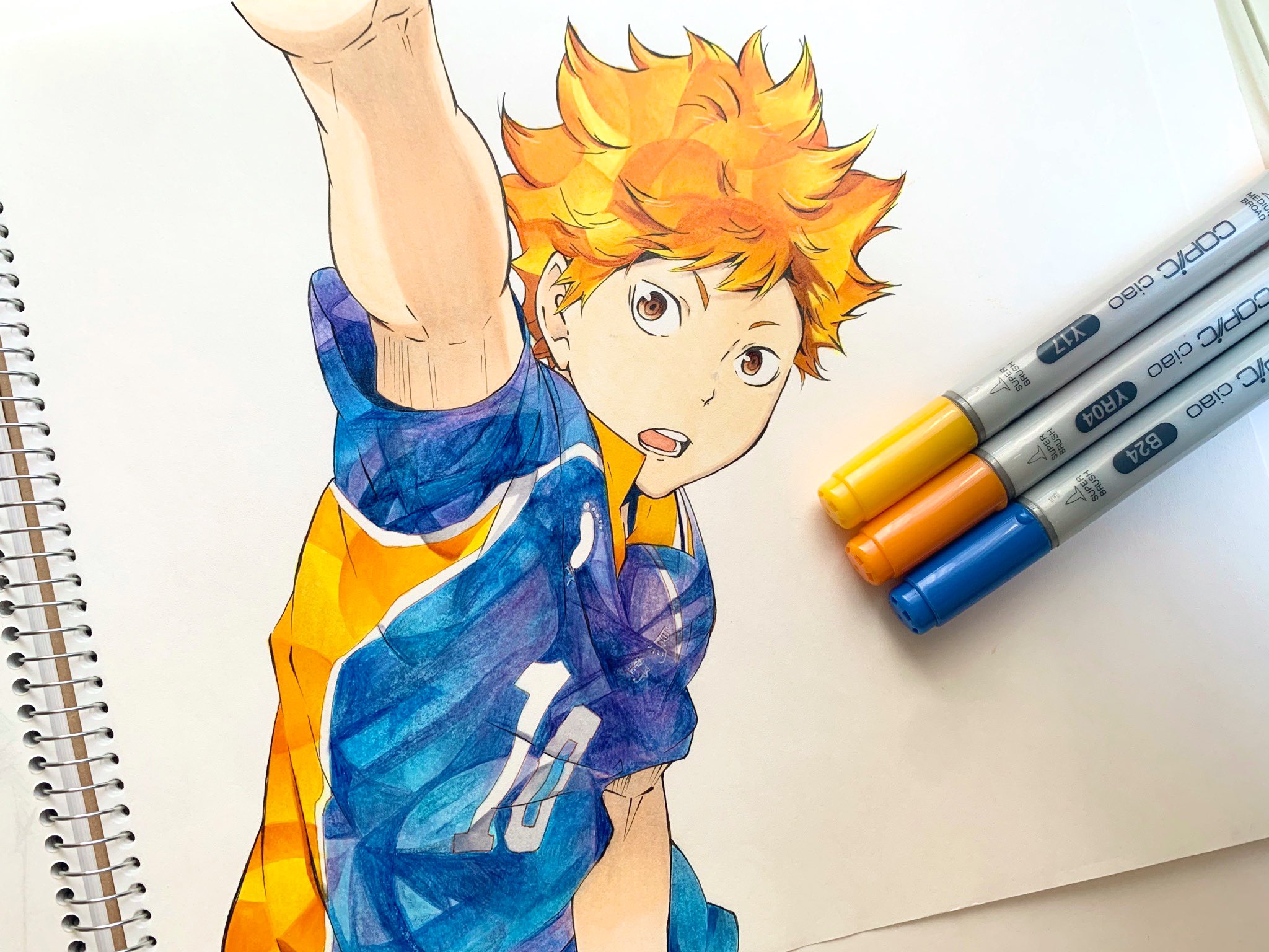 Twitter 上的 まころん コピックでハイキューの日向 模写 ハイキュー T Co Hh4etjvmow Twitter