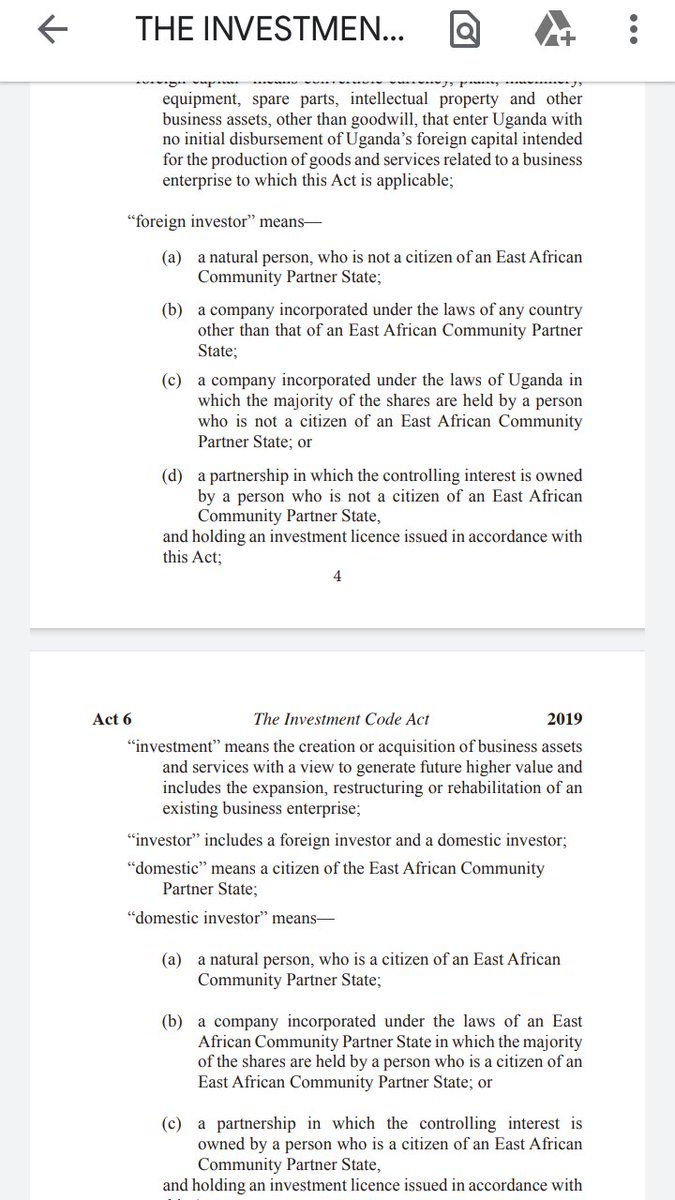 What about the provisions of Section 3 of the Investment Code Act, 2019 that define a domestic investor to include all East African Community companies? It may be reaching too far, but anything to throw at that decision is welcome.