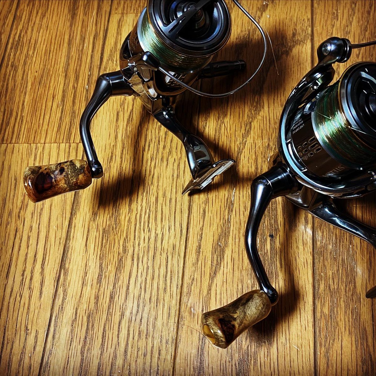 やっと購入✨わたらせ樹脂工房ハンドルノブ、花梨瘤青白⭐️実際の