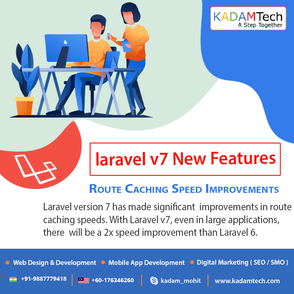 KadamTech1's tweet image. #Laravel 7 Features: Route Caching Speed Improvements
Hire dedicated #Laravel_Developers & Programmers at #KadamTechnologies: A #Web & #Mobileappdevelopment company in India.
#laraveldevelopment #webdevelopment #softwaredevelopment #mobileappdevelopment #KadamTech #India