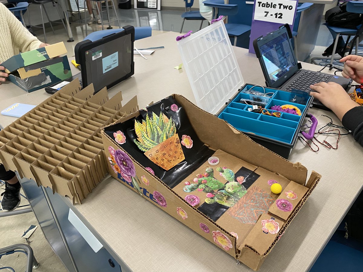 Lois Byars (@lbyars2) on Twitter photo @lex1science recognize the microbit shipping cardboard? Knew it would be used! Exploring with <a href="/birdbraintech/">BirdBrain Technologies</a> Hummingbird-Bits and Pinball Machines before building and coding SMART houses. #reuseCardboard #Lex1codes #TooMuchFun @lex1science recognize the microbit shipping cardboard? Knew it would be used! Exploring with <a href="/birdbraintech/">BirdBrain Technologies</a> Hummingbird-Bits and Pinball Machines before building and coding SMART houses. #reuseCardboard #Lex1codes #TooMuchFun