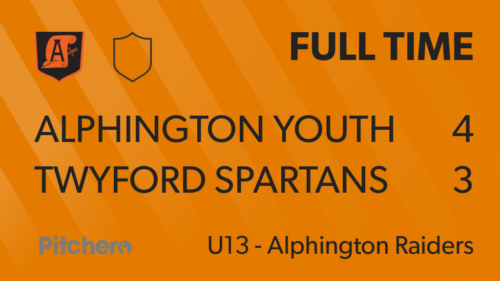 FULL TIME: Alphington Youth U13 4 - 3 Twyford Spartans Youth U13 Spartans #ALPTWY #Pitchero alphingtonafc.com/teams/160814/m…