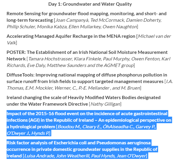 The Water and Environment Research Group is well represented at this year's National Hydrology Conference, with group members delivering 3 of the 12 talks.

The conference will take place online on the 17th and 18th of November, 2020.