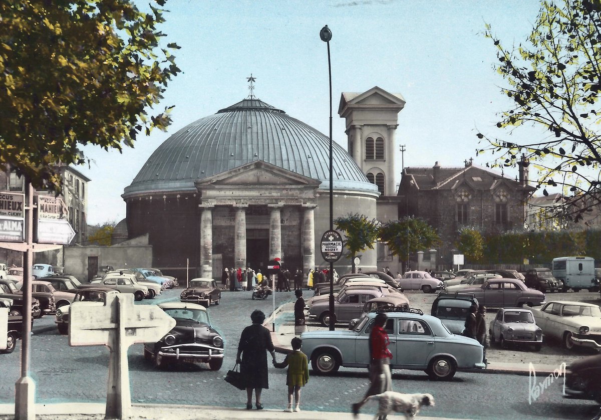 Memoire2cite's tweet photo. Courbevoie (75 Seine, ou 92 Hauts de Seine aujourd'hui) La Place de l'Eglise https://t.co/fATUbsrAl5