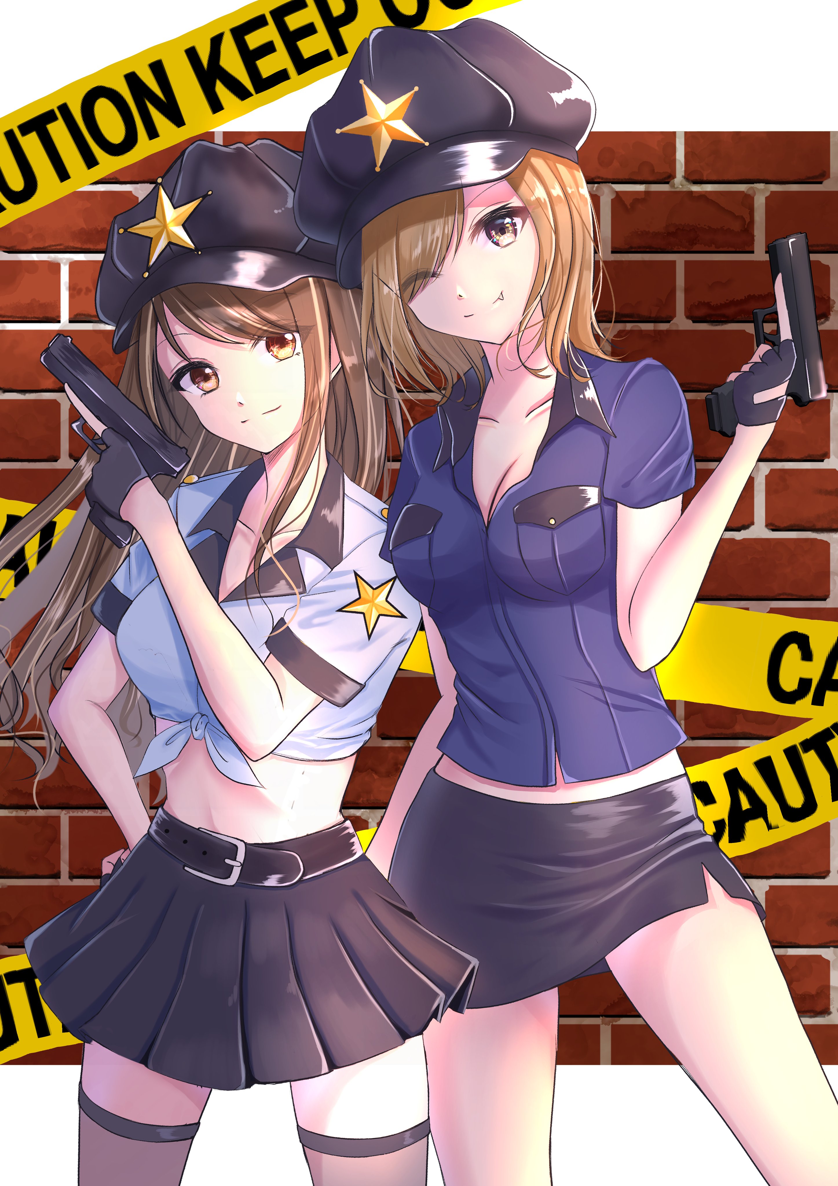てんちゃん ハロウィンイラスト用に描いたけど ただのコスプレイラストになったけど ハロウィン イラストとして押し通す ミニスカポリスさん イラスト好きな人と繋がりたい ハロウィンお絵描き大会 ハロウィン ミニスカ