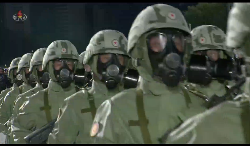 Chemical warfare units: w/ PMK gas masks. (Note: right is from DPRK UN ambassador’s first committee speech today & DPRK is not CWC signatory.)