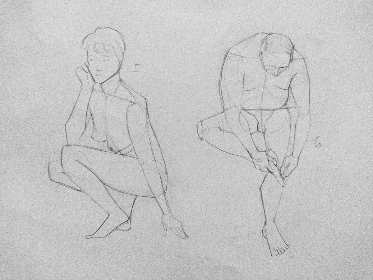 Some figure drawings i did for class !! 