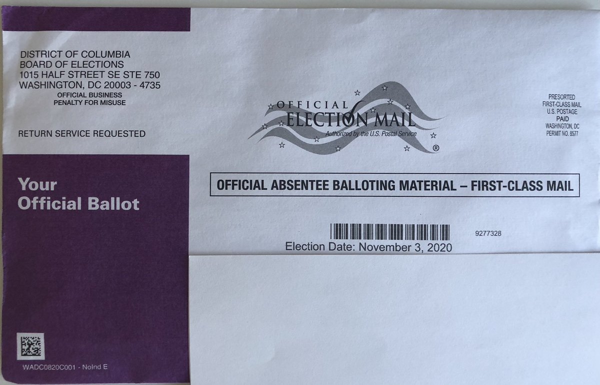 SNiemannARD's tweet image. Das von #Trump beklagte Chaos bei Zustellung #Briefwahlunterlagen gibt es. - Ich darf hier nicht wählen. An meine #Washingtoner Adresse kamen aber  3 #Wahlzettel: für vor 5 Jahren verzogene VORmieterin, in #PuertoRico lebende VERmieterin und deren verstorbenen Mann. #uswahl2020