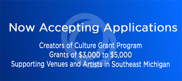 CultureSource's tweet image. We want to remind you that our Creators of Culture grant program is still accepting applications! The program exists to improve access to capital for small-scale arts activity. With a new, narrow focus, we are funding venues and artists in Southeast MI.

culturesource.org/creators-of-cu…
