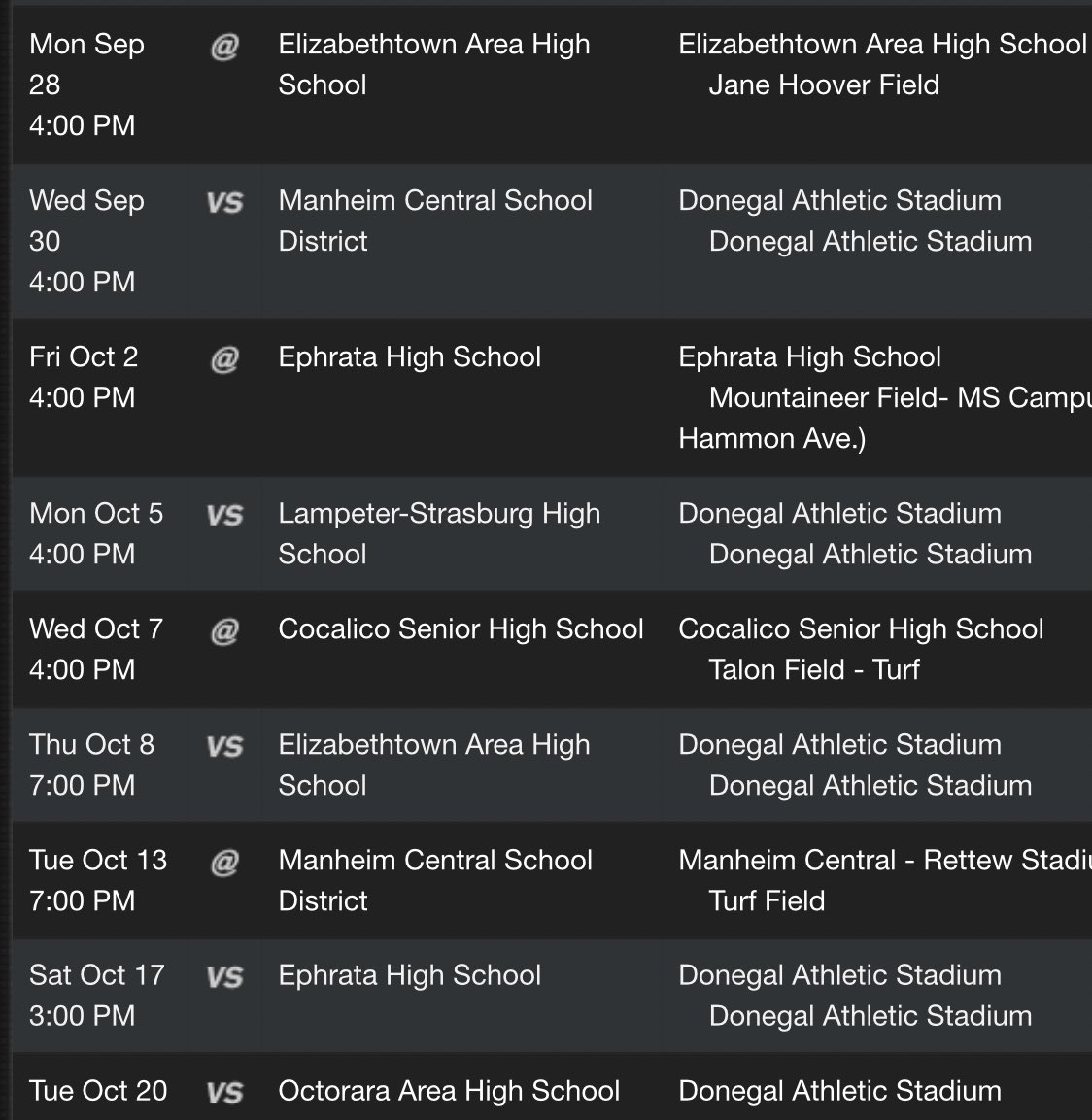 HS Games Mon, Weds, Friday this week! Please check Arbiterlive.com for schedule updates.