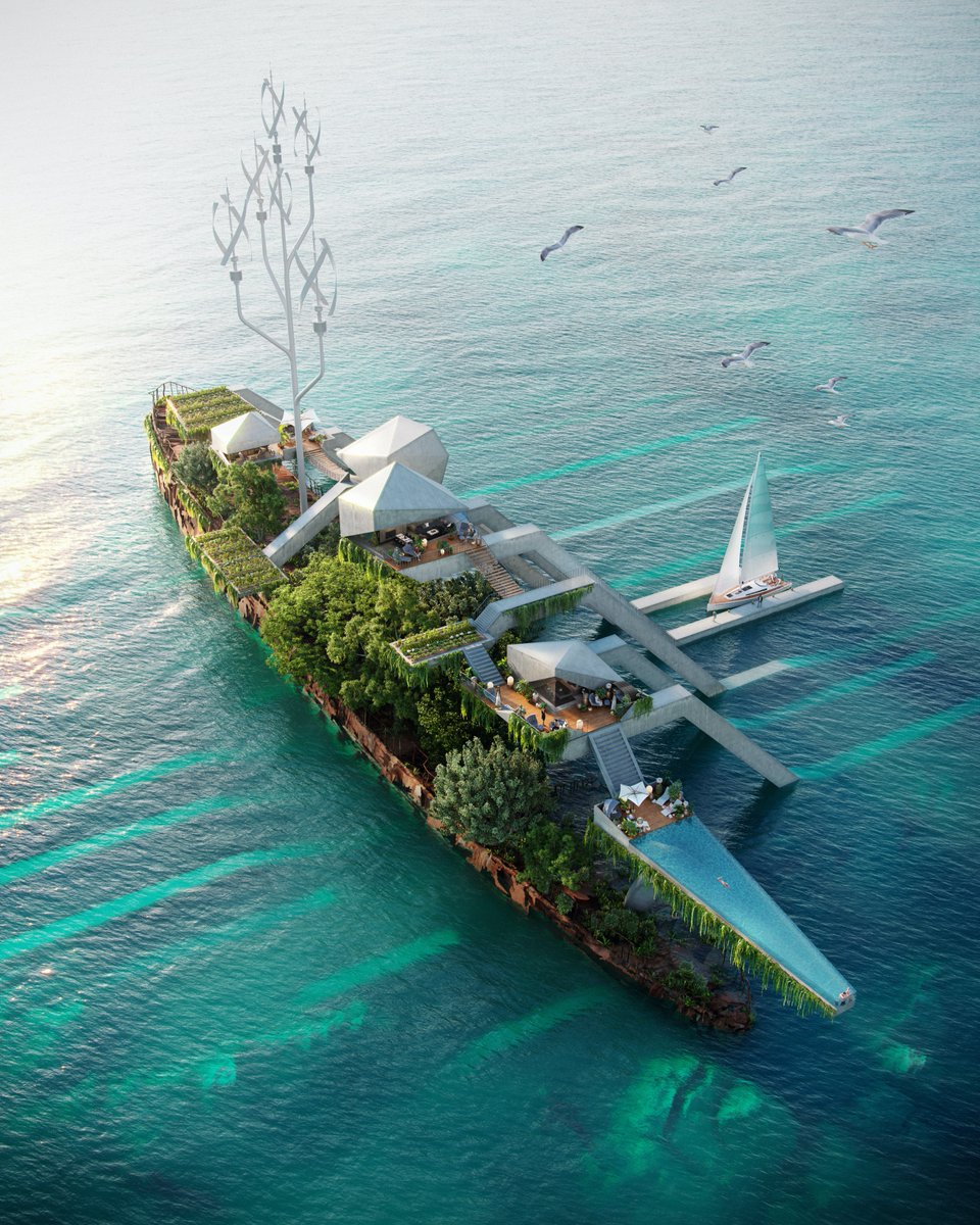 AmazingArchi's tweet image. Shipwreck design and visualization by Matej Hosek.
lnkd.in/grvDUyd
This project was inspired by a photo of a shipwreck colonized by vegetation.

Tools used: #Autodesk3dsMax, #CoronaRenderer, Adobe Photoshop 

#render 
#architecture 
#amazingarchitecture 
#render #sea #3d